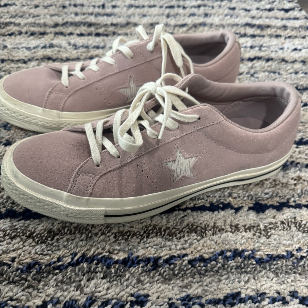 Converse Pink and White One Star Sneakers